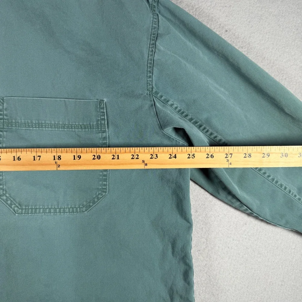Banana Republic Mens Vintage Cotton Twill Utility Shirt Sage Green XL 14064